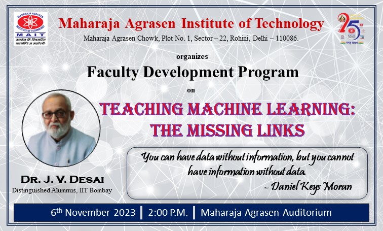 Teaching Machine Learning FDP